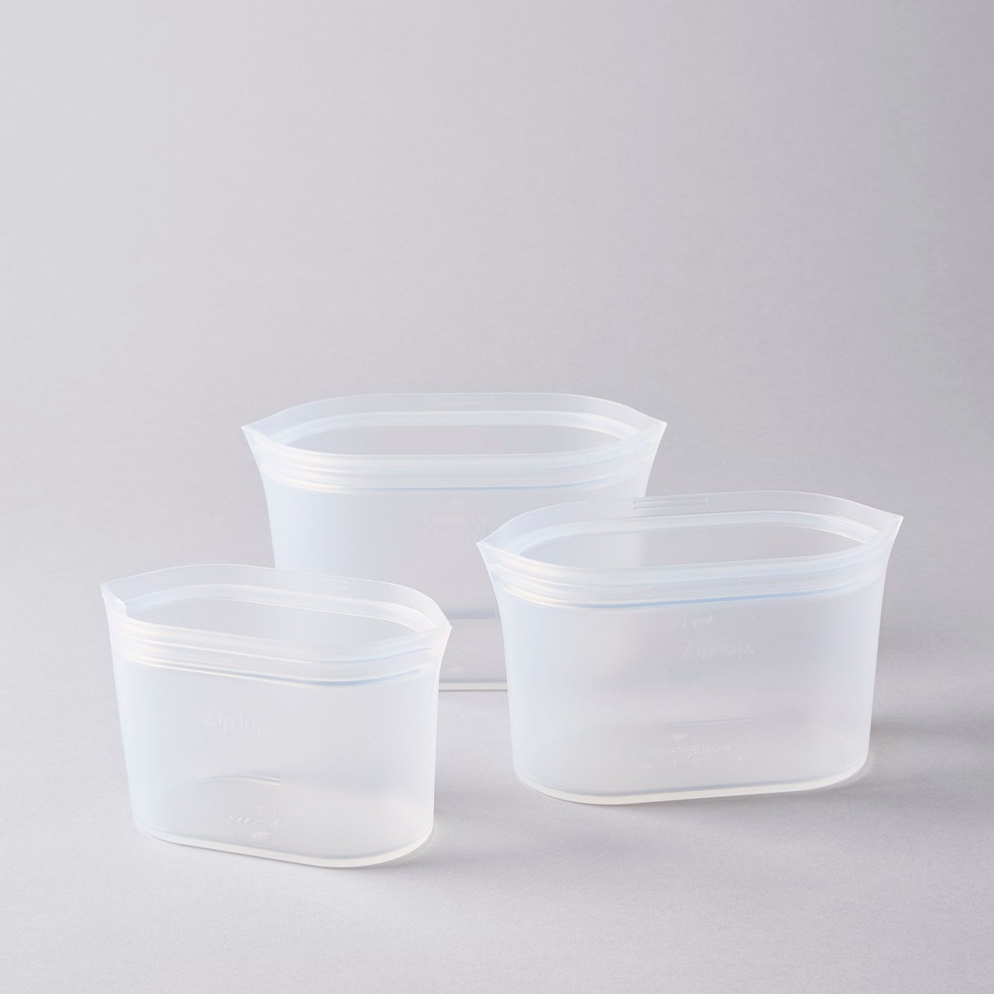 Zip Top Reusable Silicone Store & Serve Storage Bag Sets