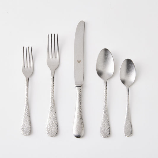 Epoque Hammered Italian Flatware Sets