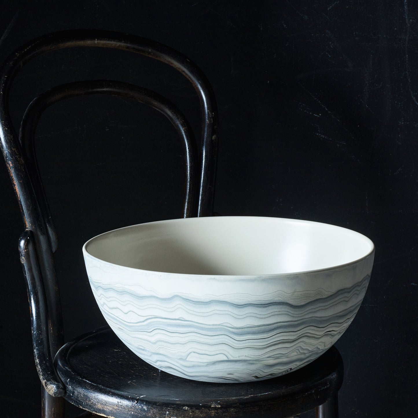 Handmade Marbled Porcelain Serving Bowls by Andrew Molleur