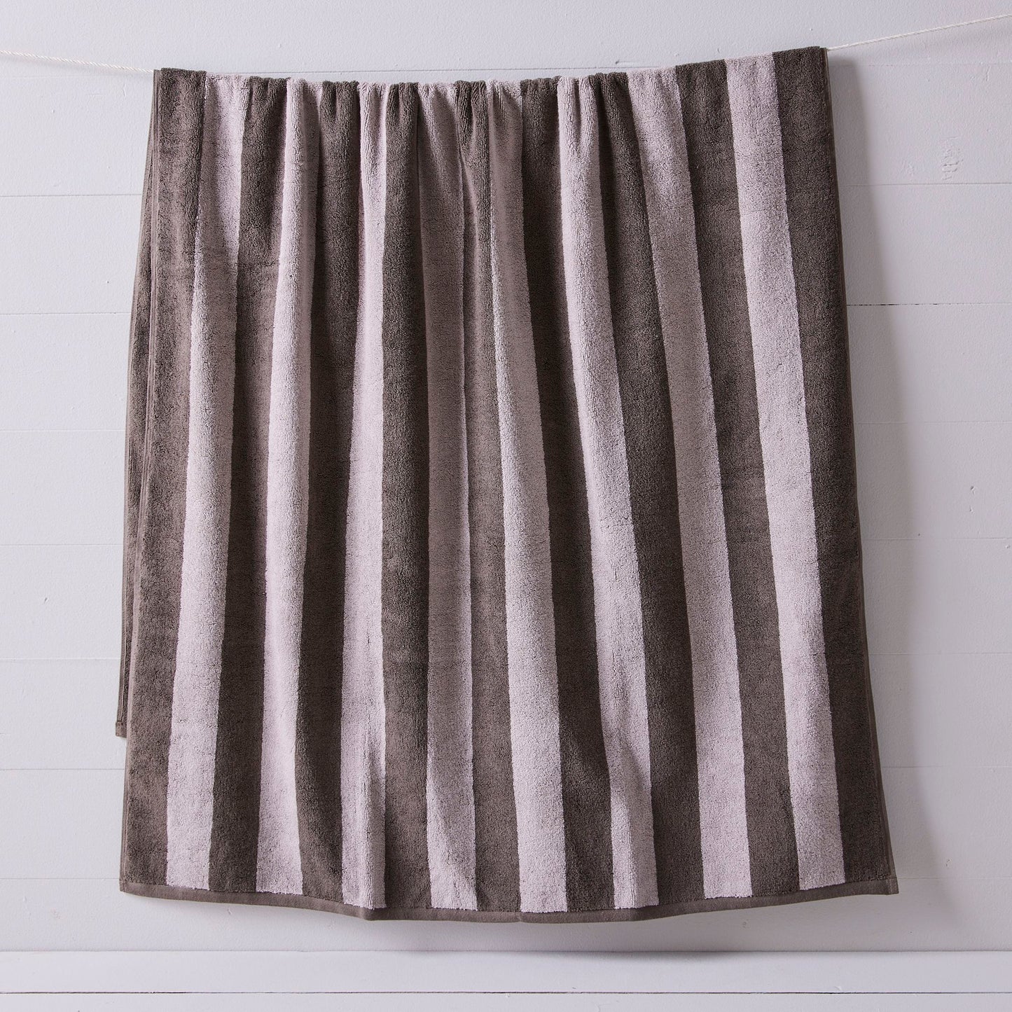 Striped Cotton Terry Bath Towels & Mats