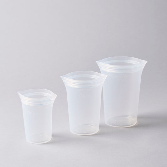 Zip Top Reusable Silicone Store & Serve Storage Bag Sets
