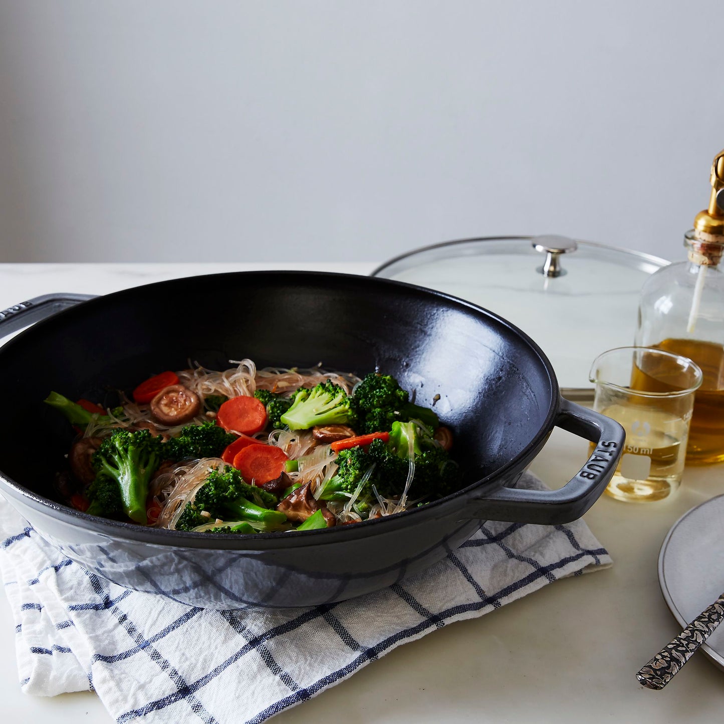 Staub Enameled Cast-Iron Perfect Pan With Glass Lid, 4.5QT