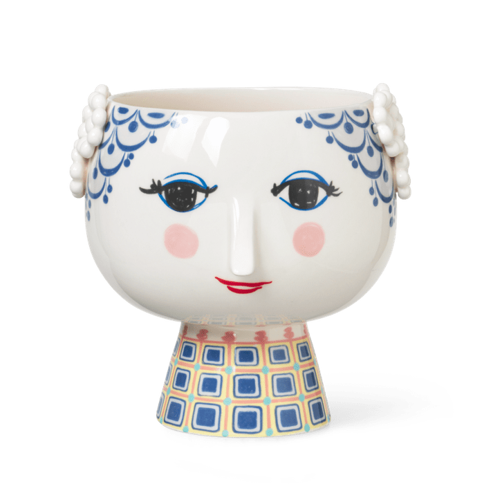 Bjørn Wiinblad Eva Flower Pot on Base, Blue