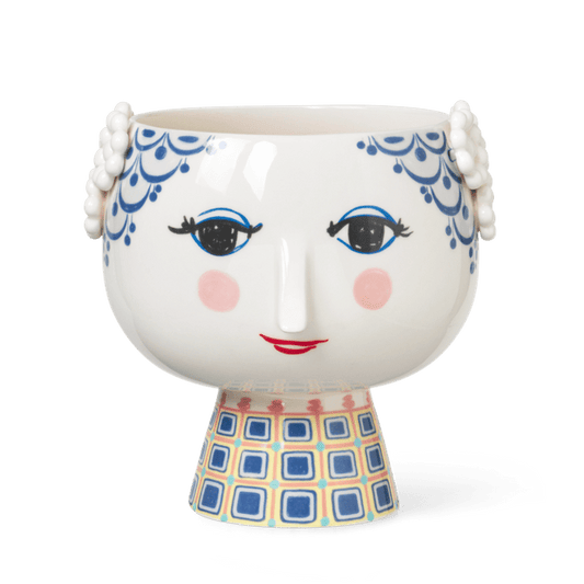 Bjørn Wiinblad Eva Flower Pot on Base, Blue