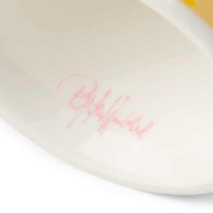 Bjørn Wiinblad Eva Flower Pot on Base, Pink & Yellow