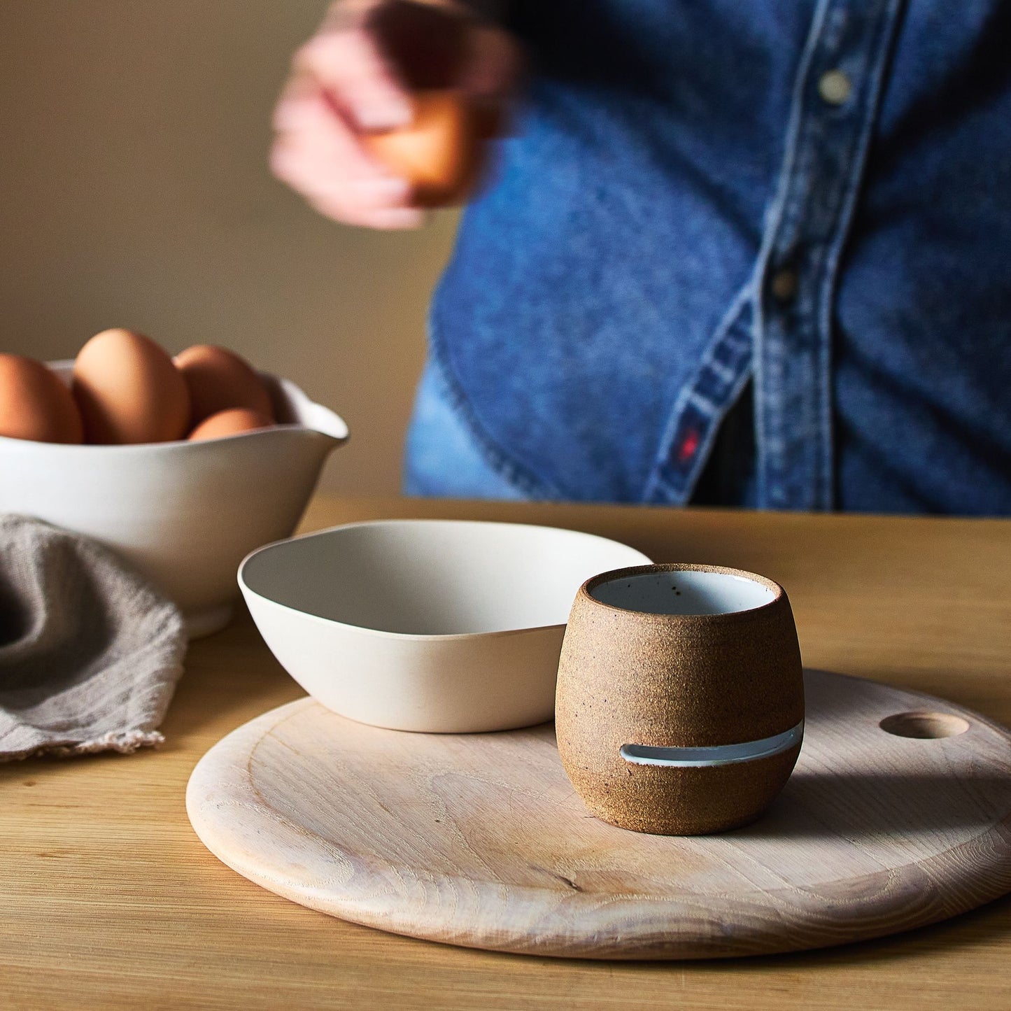 Handmade Ceramic Egg Separator