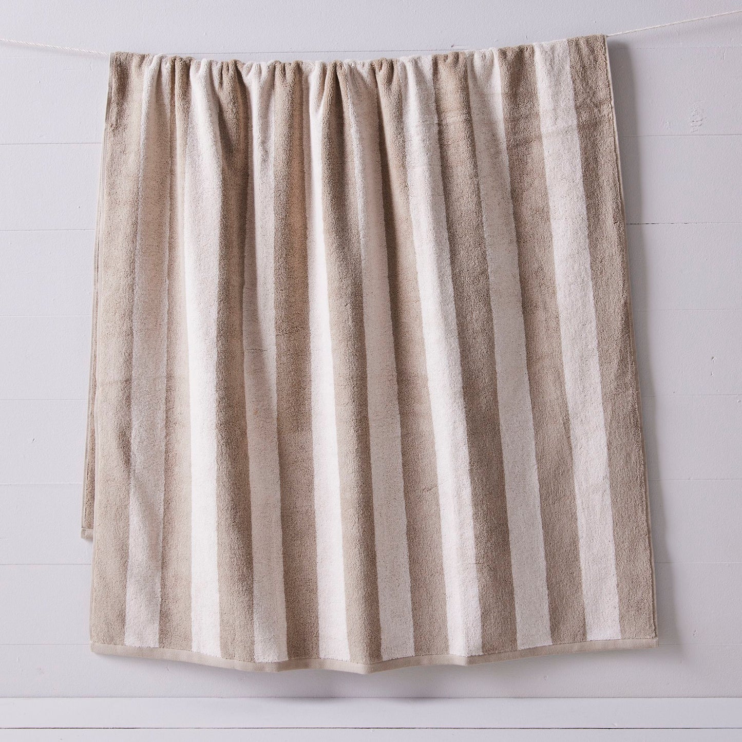 Striped Cotton Terry Bath Towels & Mats