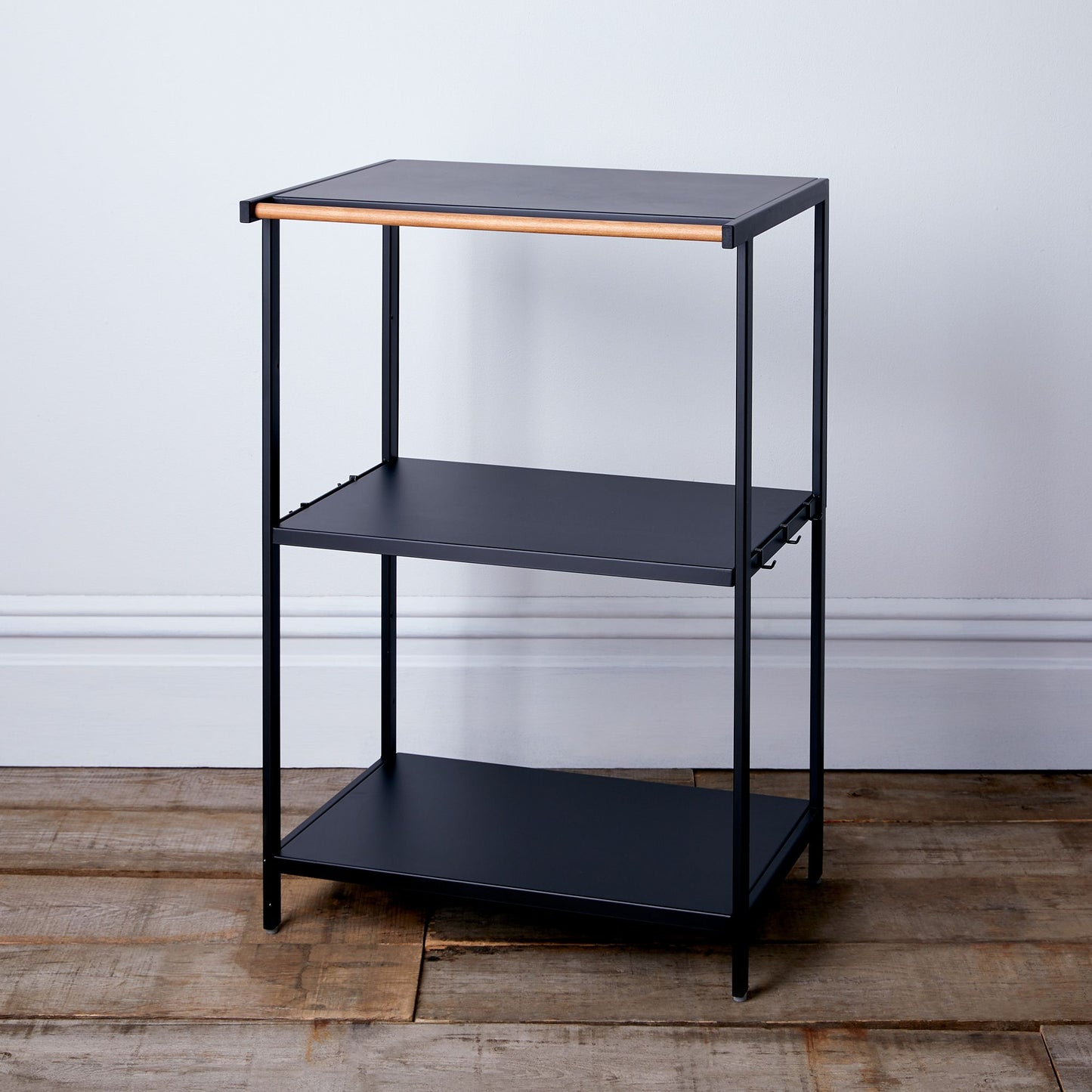 Steel & Wood 3-Tier Storage Rack