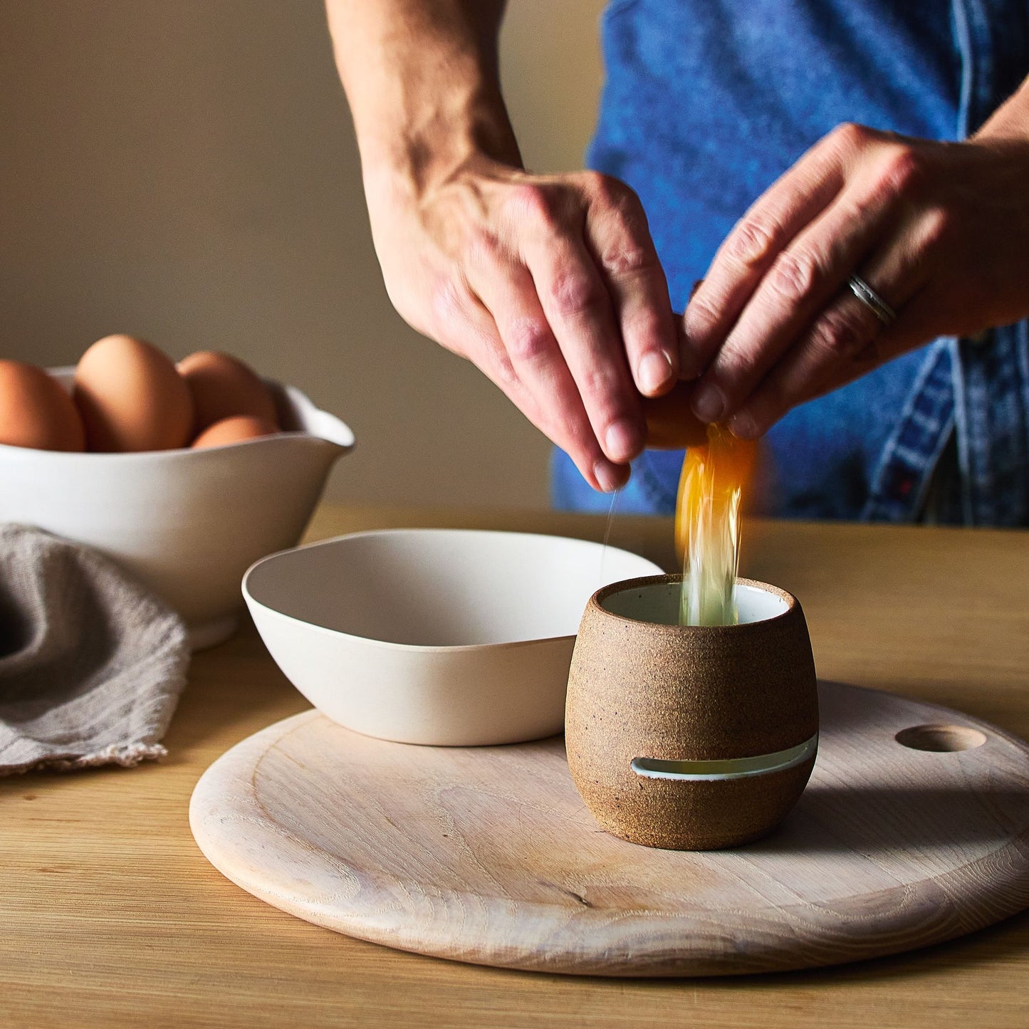 Handmade Ceramic Egg Separator