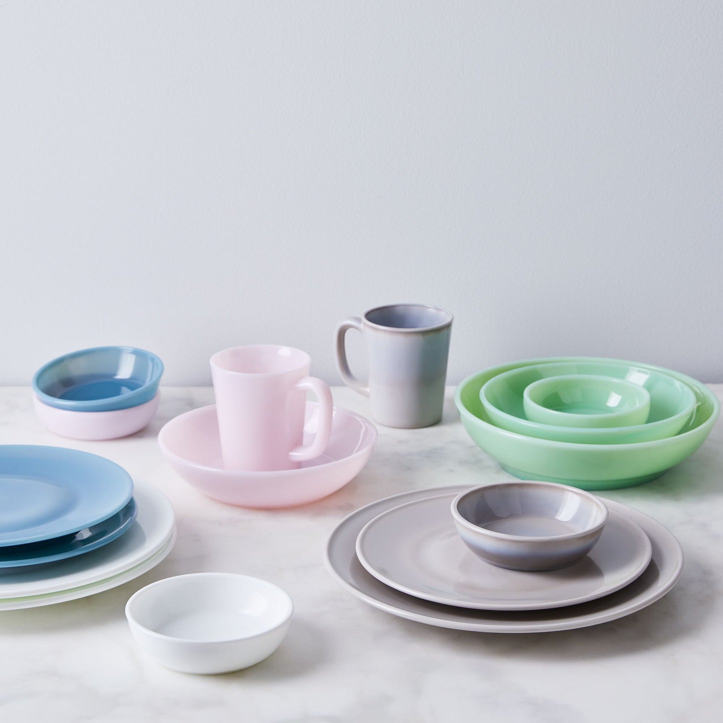 Mosser Colored Glass Dinnerware