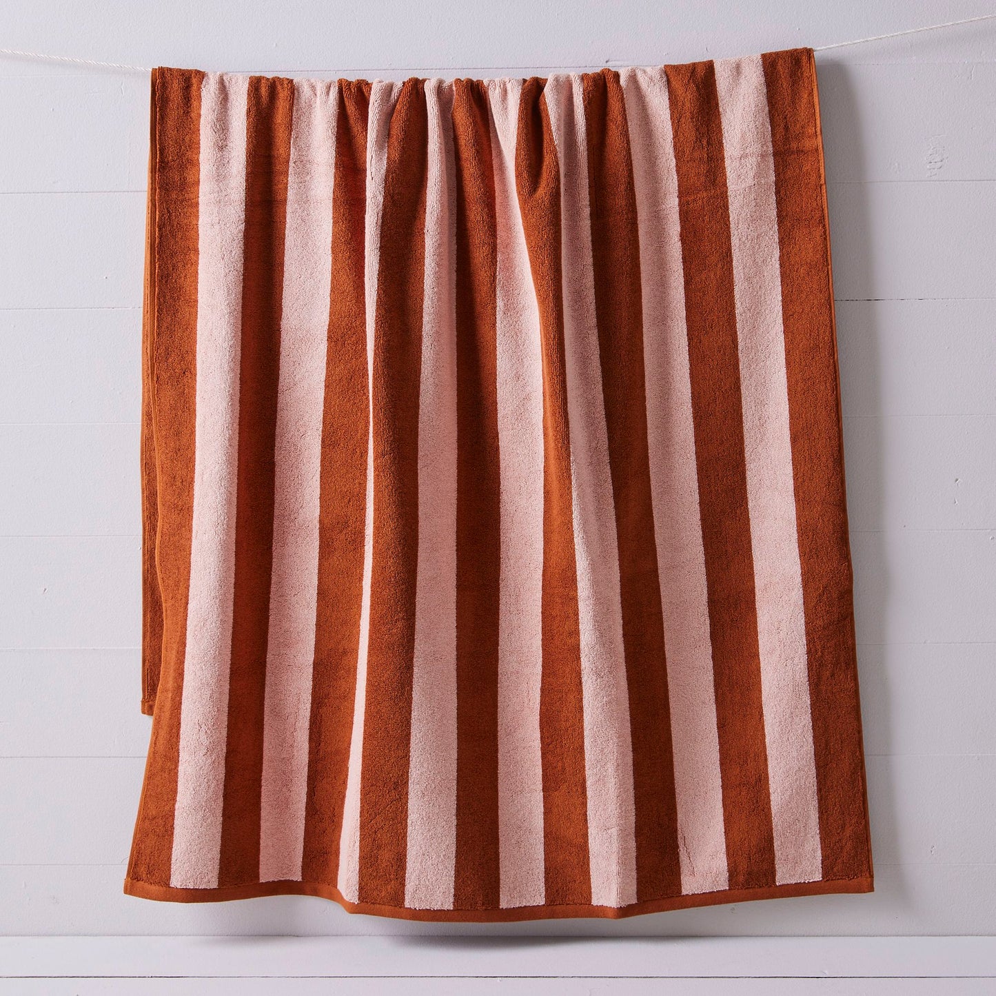 Striped Cotton Terry Bath Towels & Mats