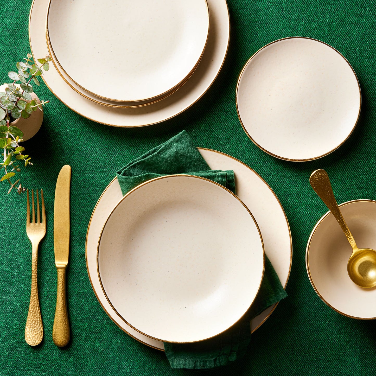 Epoque Hammered Italian Flatware Sets