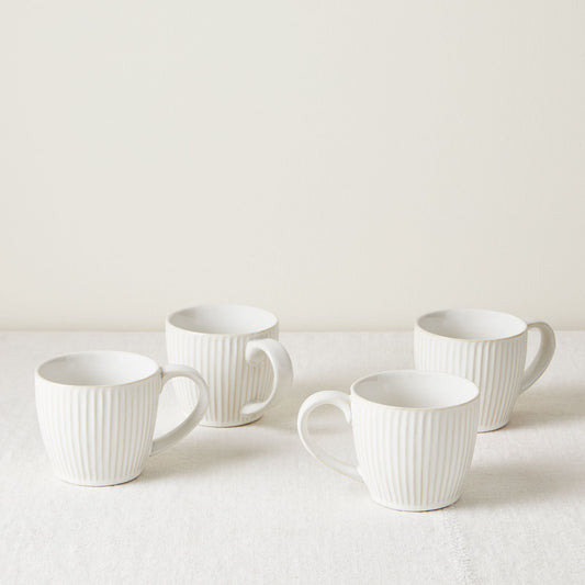 Five Two Stoneware Fluted Dinnerware, Set of 4