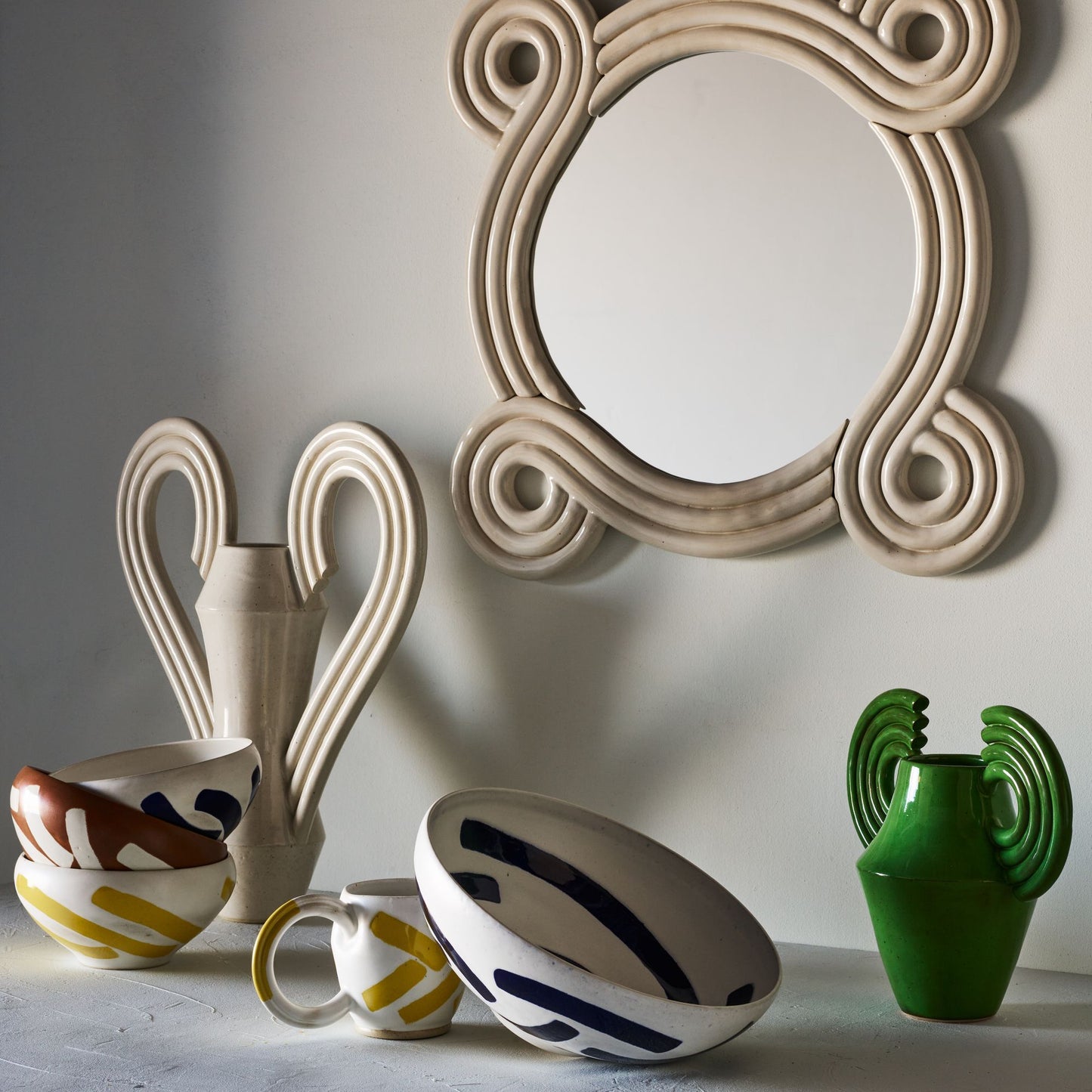 Handmade Inside Out Serving Bowl by Beginner Ceramics
