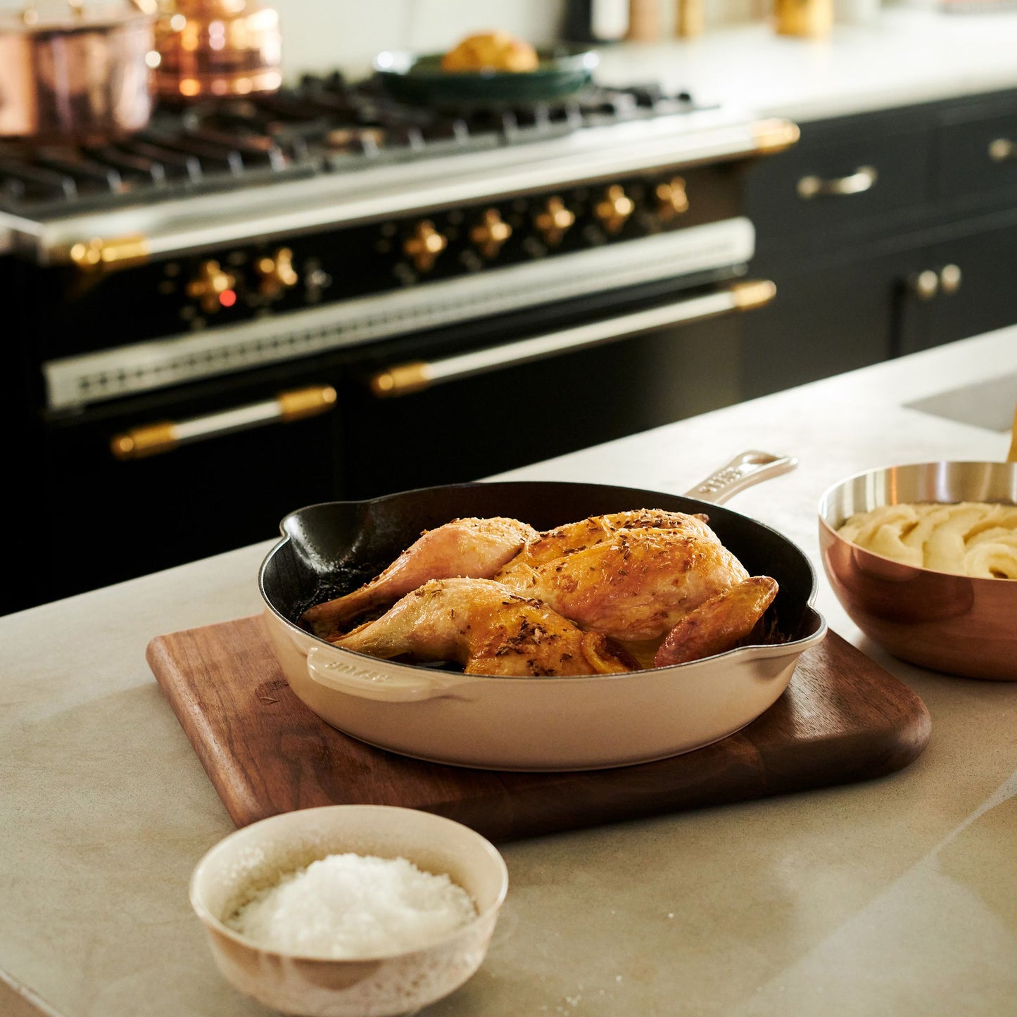 Staub Enameled Cast-Iron Traditional Deep Skillet, 11"