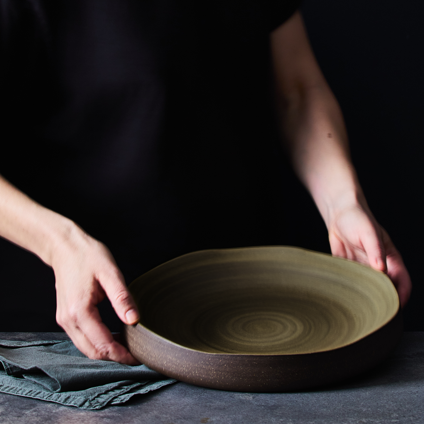 Handmade Wavy Serving Platter by EMRIS