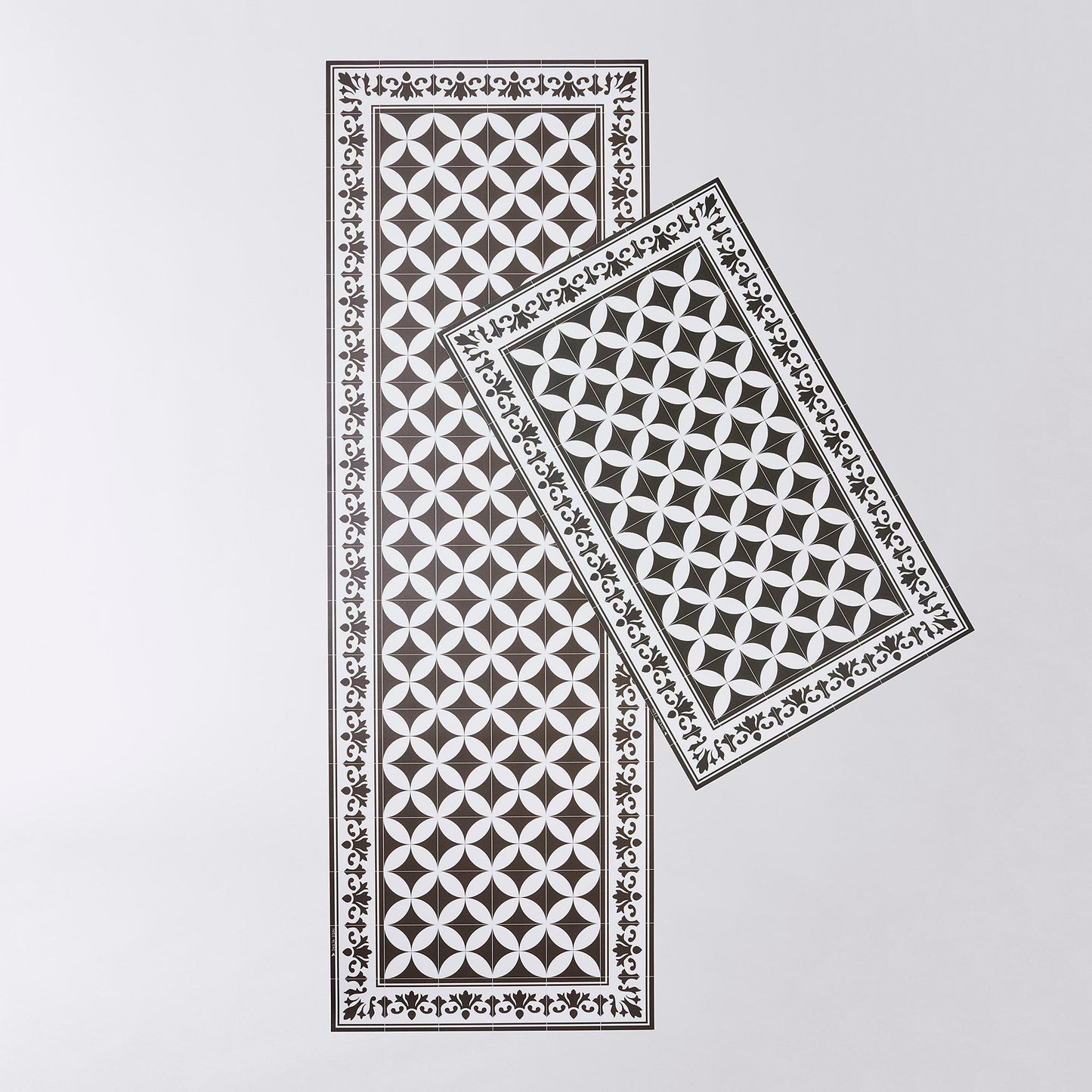Black & White Tile Vinyl Mat