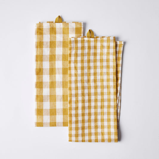 Food52 Gingham Linen Kitchen Towels, Set of 2