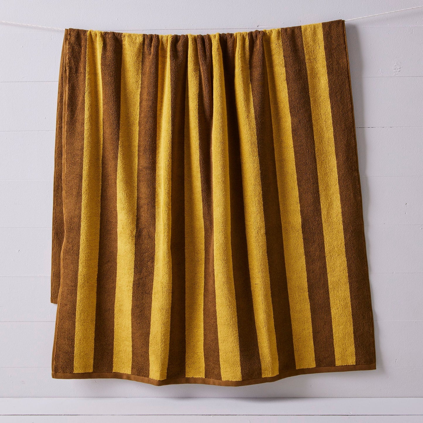 Striped Cotton Terry Bath Towels & Mats