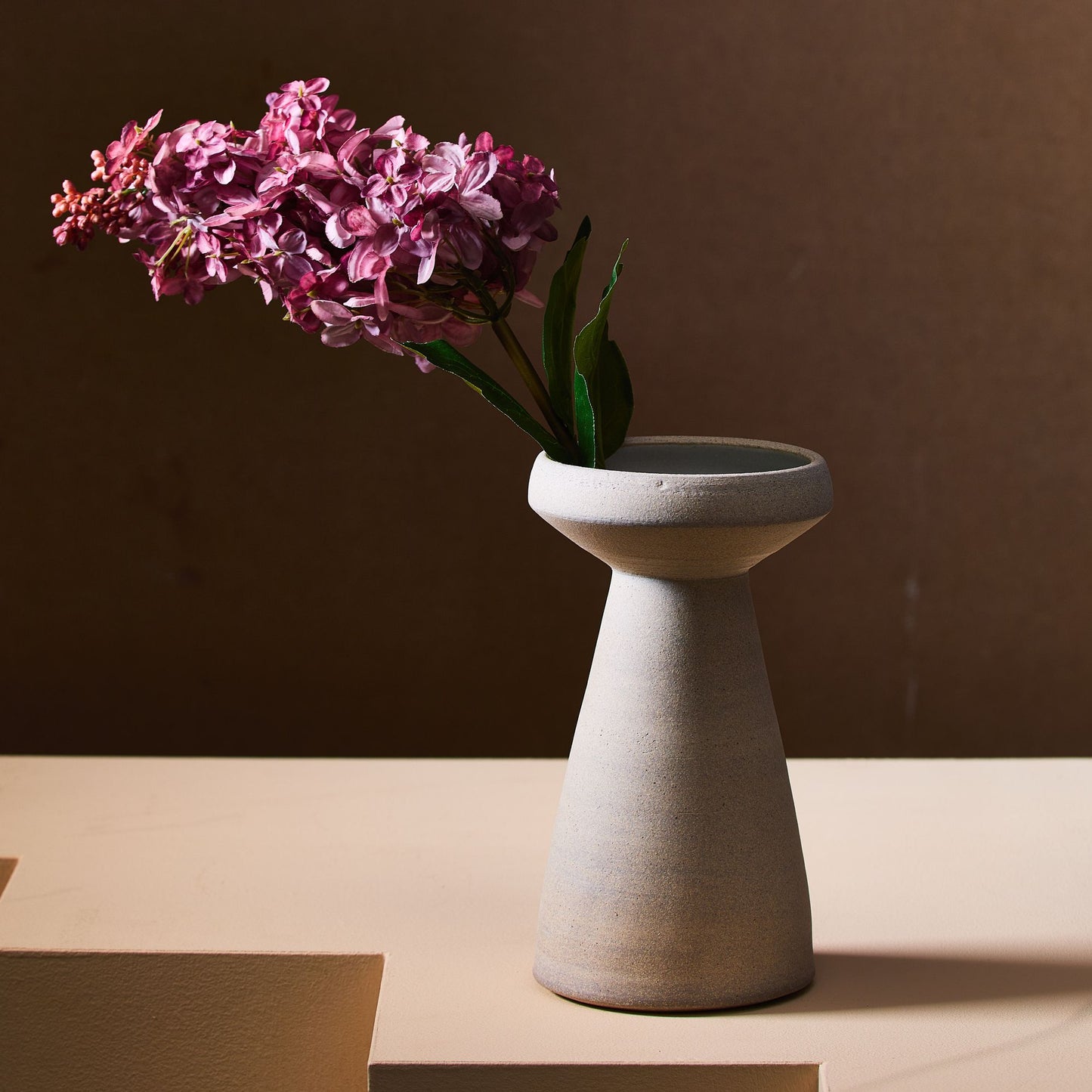 Handmade Tall Stoneware Vase by SOMBRA