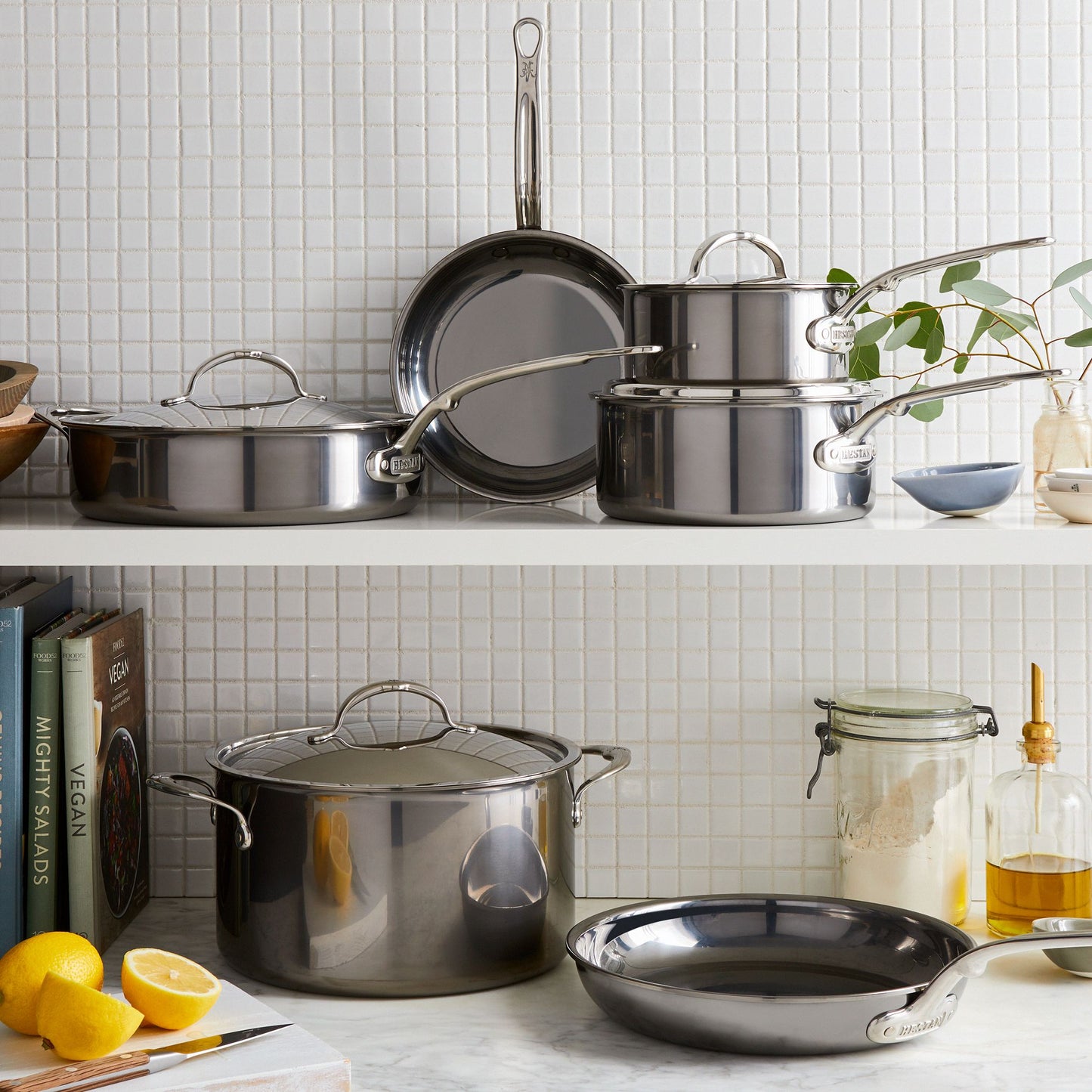 Hestan NanoBond Titanium Ultimate Stainless-Steel 10-Piece Cookware Set