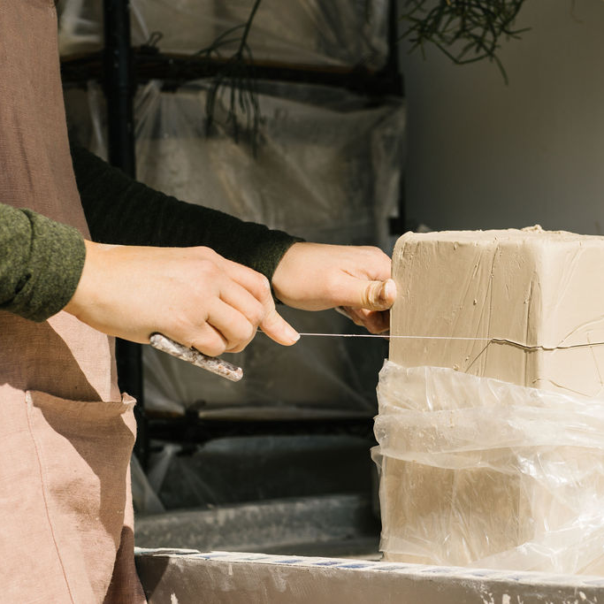Handmade Ceramic Grid Vase by Elizabeth Benotti