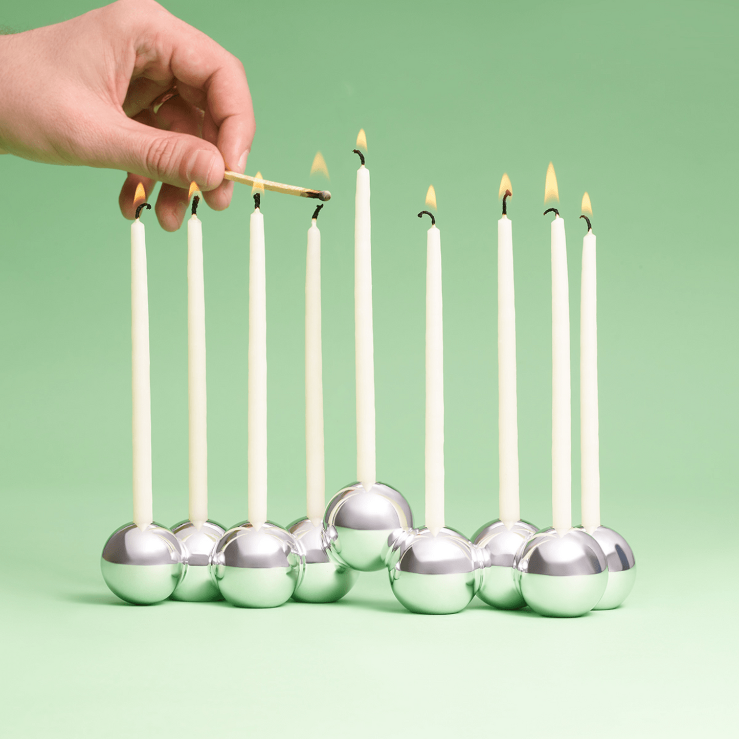 Tchotchke Aluminum Bubble Menorah