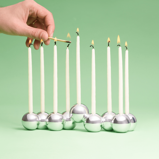 Tchotchke Aluminum Bubble Menorah