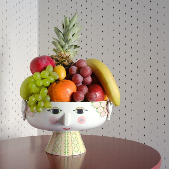 Bjørn Wiinblad Eva Bowl on Stand, Soft Pink