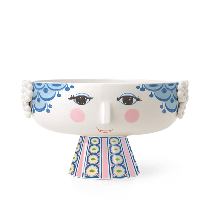 Bjørn Wiinblad Eva Bowl on Stand, Blue