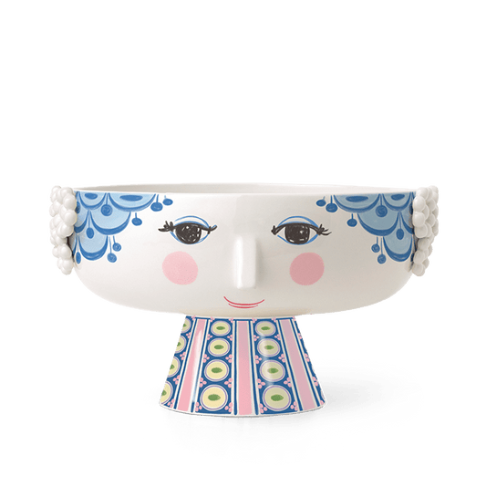 Bjørn Wiinblad Eva Bowl on Stand, Blue