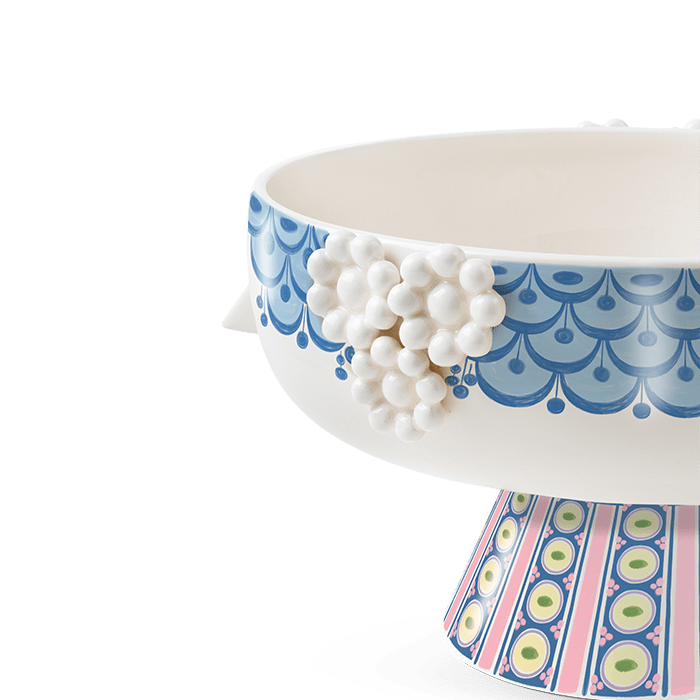 Bjørn Wiinblad Eva Bowl on Stand, Blue