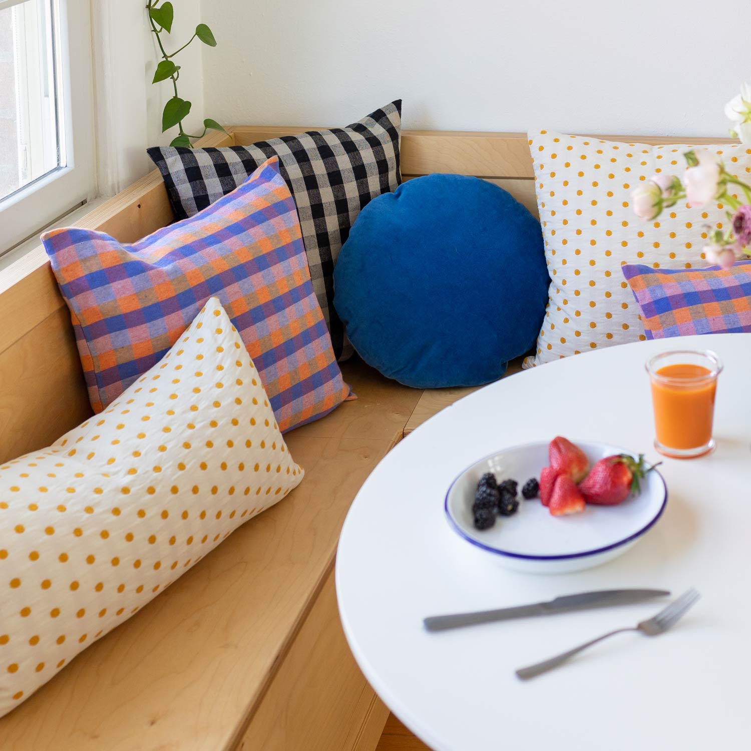 Polka Dot Pillow::honey - polka dot::hover