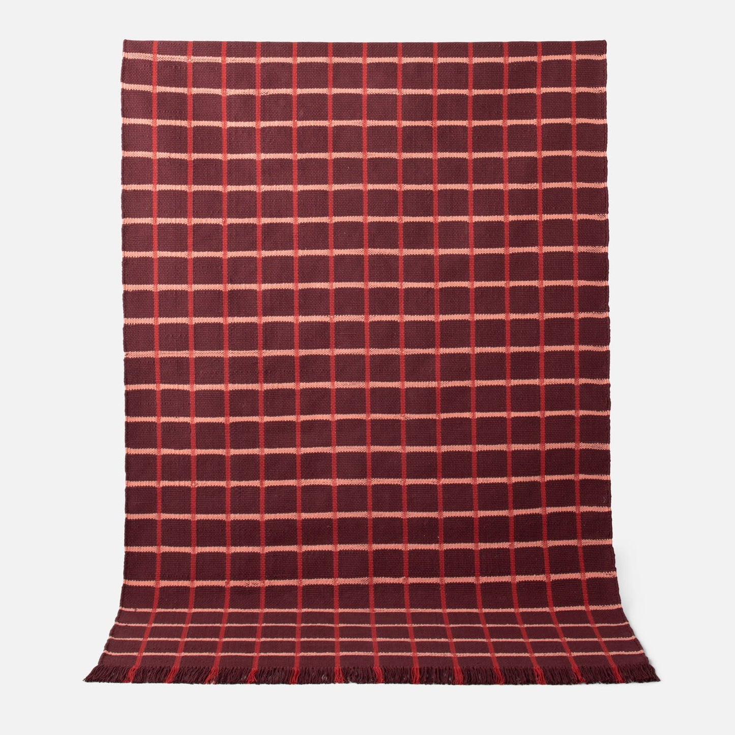 Cotton Grid Flatweave Rug
