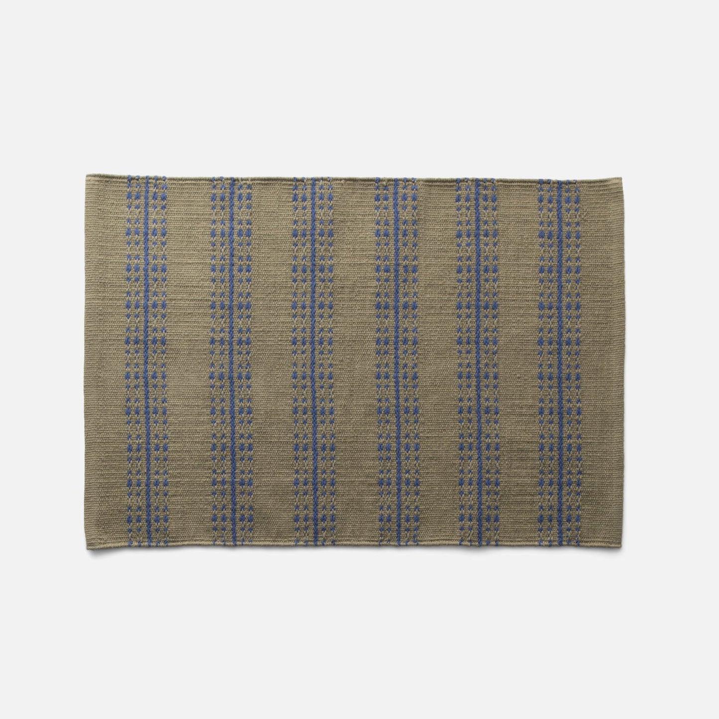 Cotton Ticking Stripe Flatweave Rug::Alder::Main