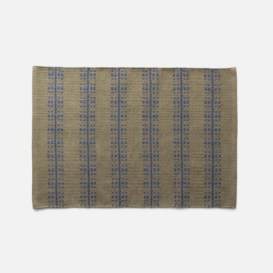 Cotton Ticking Stripe Flatweave Rug::Alder::Main