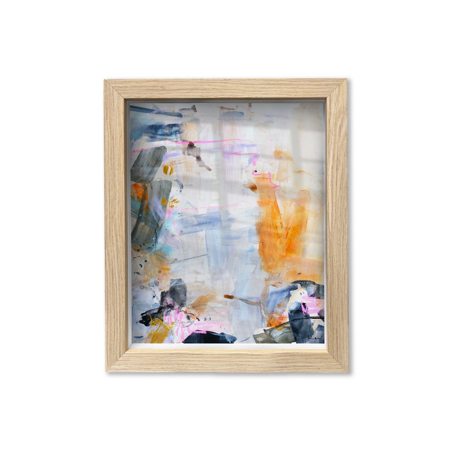 Kerri Rosenthal Crème Brûlée Oak Shadow Box Art