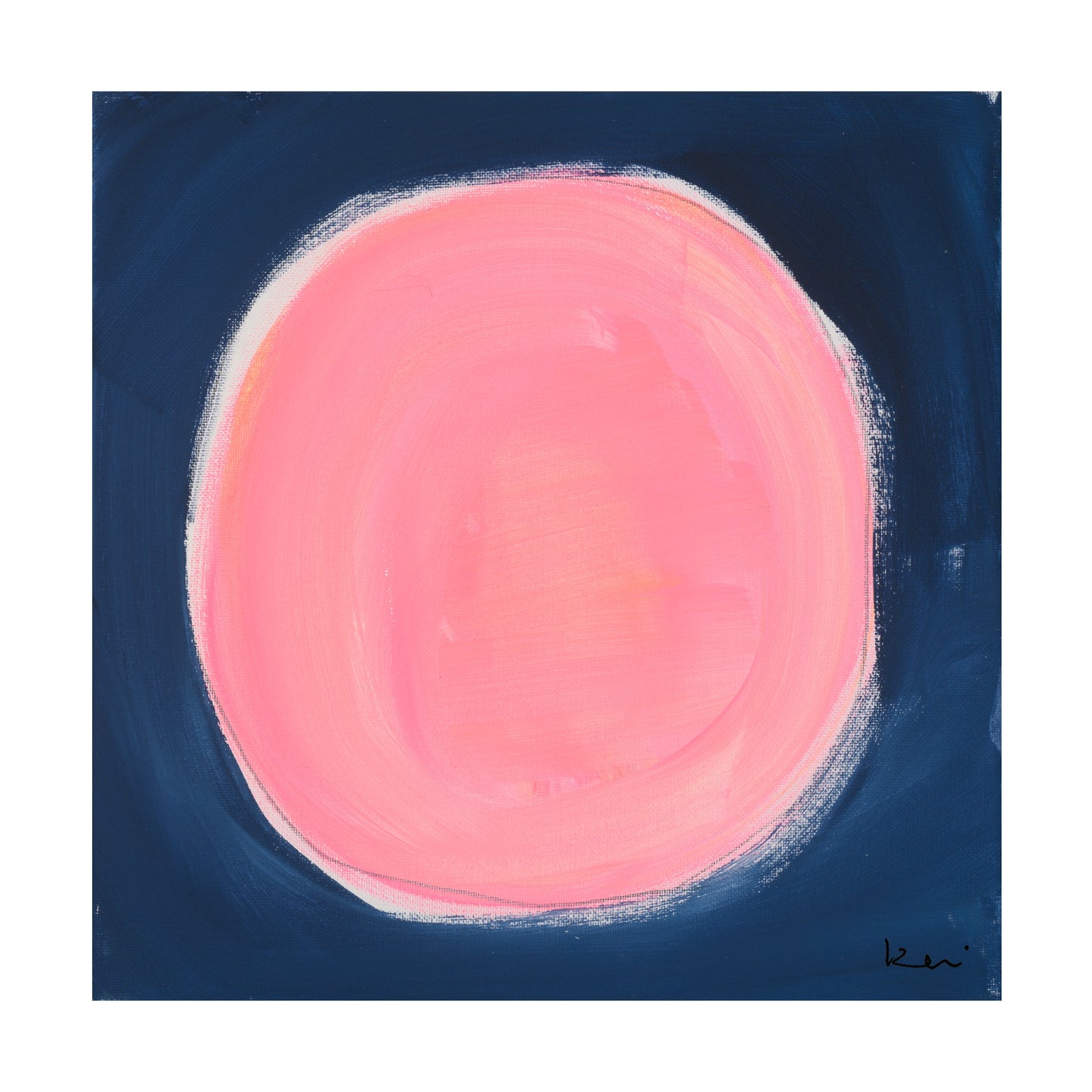 Kerri Rosenthal Dot - Bubblegum Indigo Art Print