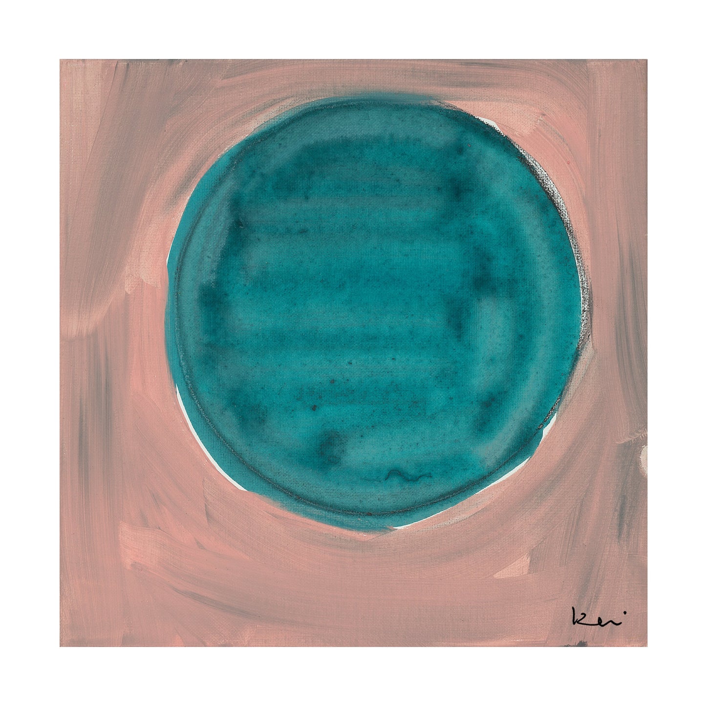 Kerri Rosenthal Dot - Mauve Teal Art Print