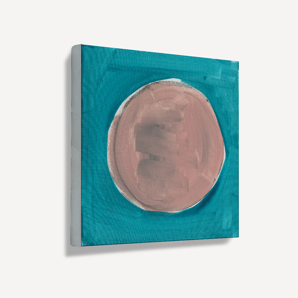 Kerri Rosenthal Dot - Teal Mauve Art Print