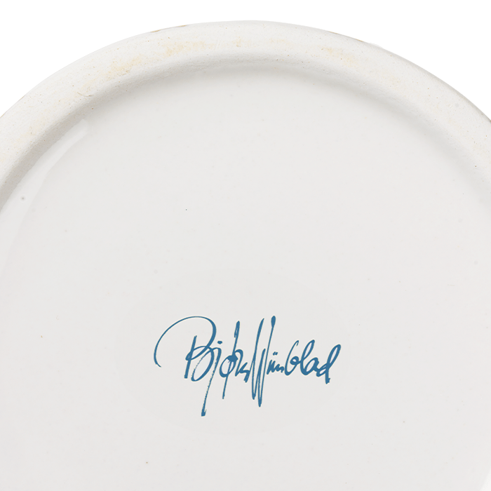 Bjørn Wiinblad Eva Vase, Blue & Rose