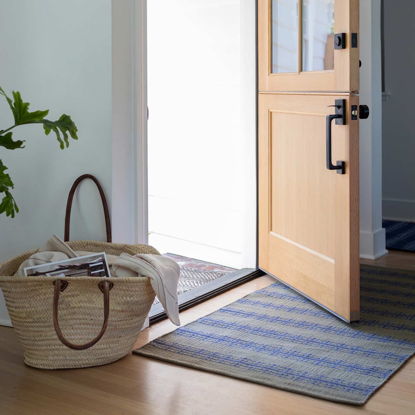 Cotton Ticking Stripe Flatweave Rug::Alder::Hover