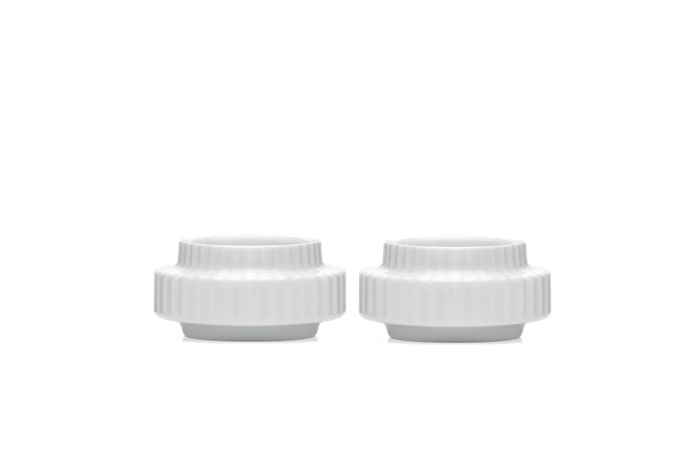 Lyngby Porcelain Tealight Holders, Set of 2