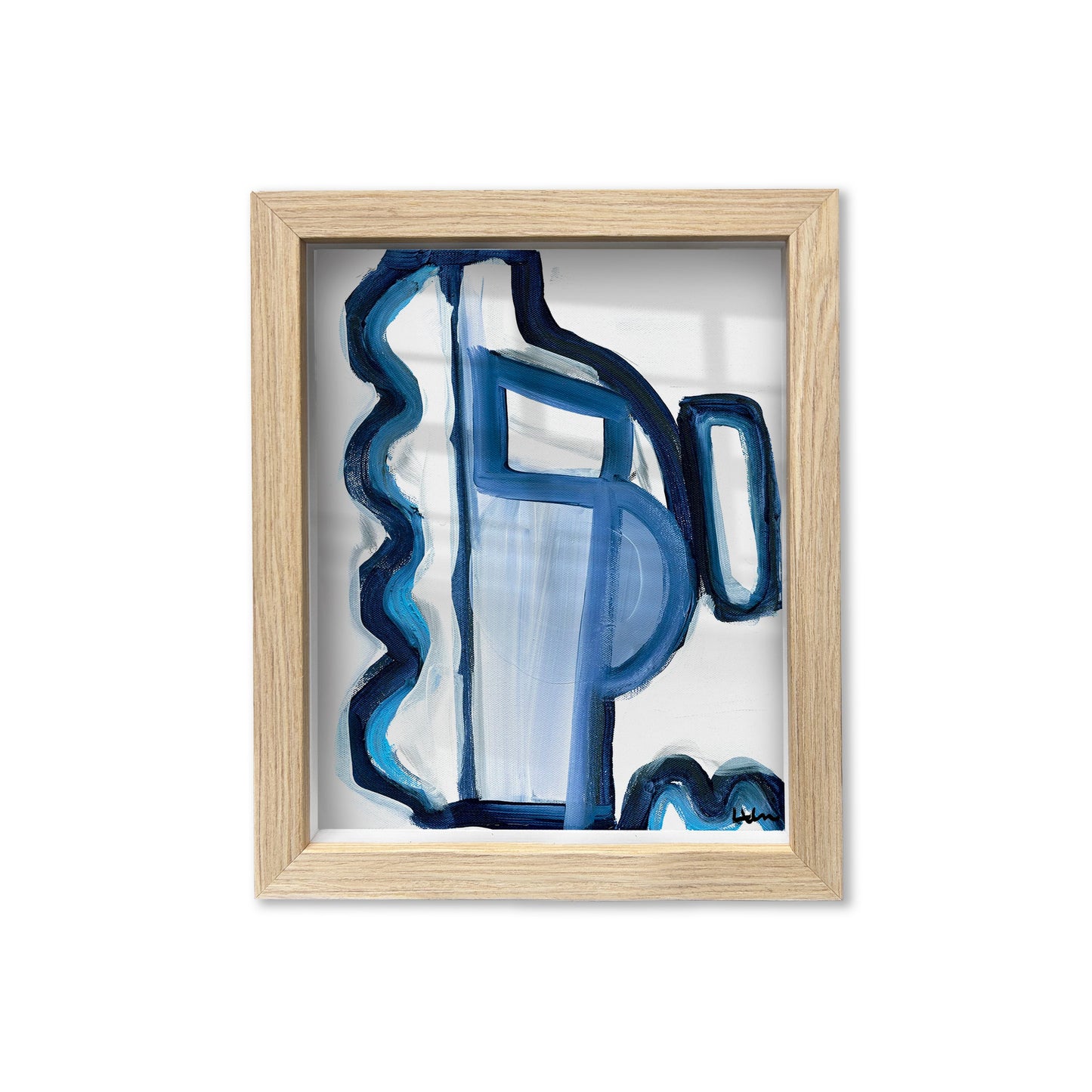 Kerri Rosenthal My Mykonos 1 Oak Shadow Box Art