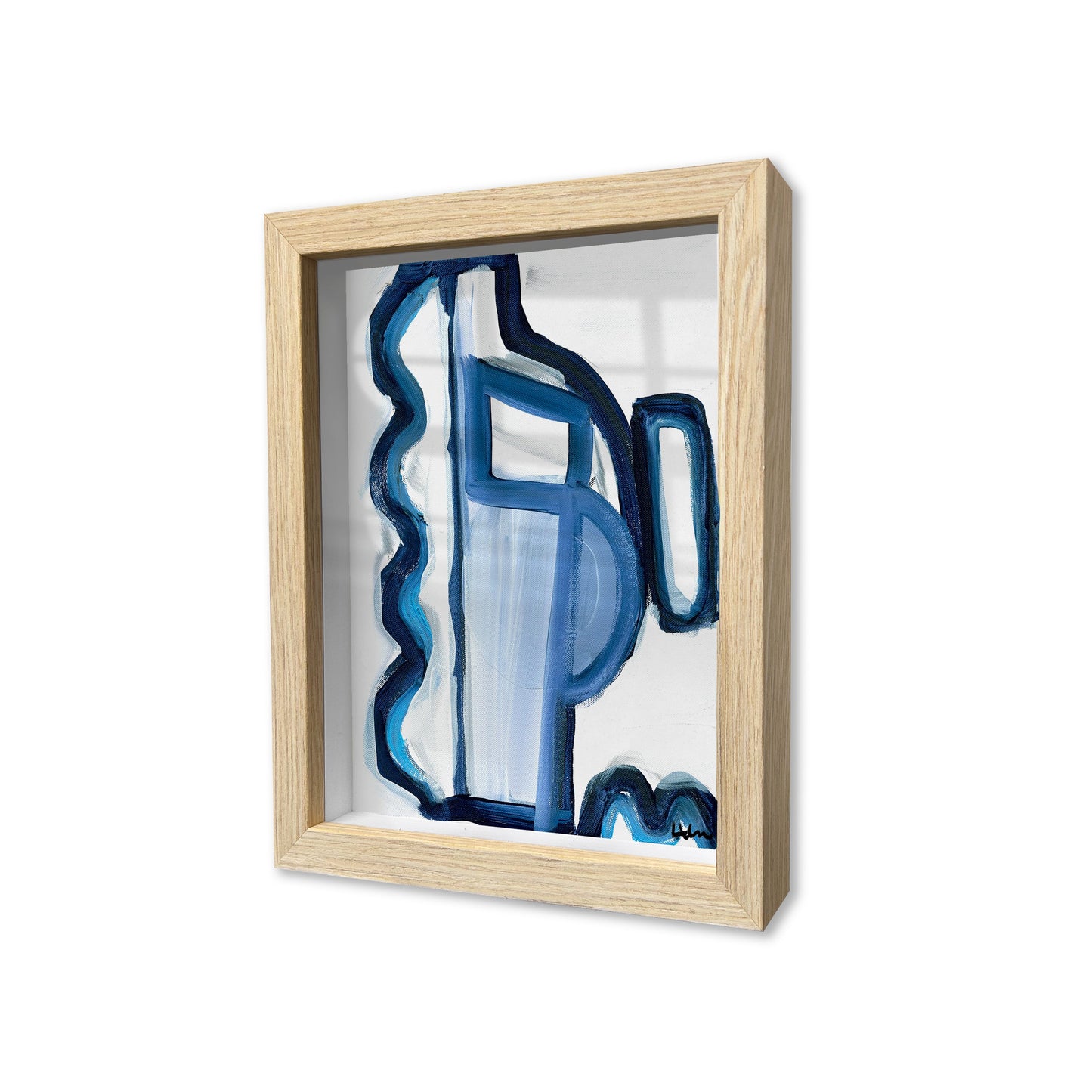 Kerri Rosenthal My Mykonos 1 Oak Shadow Box Art