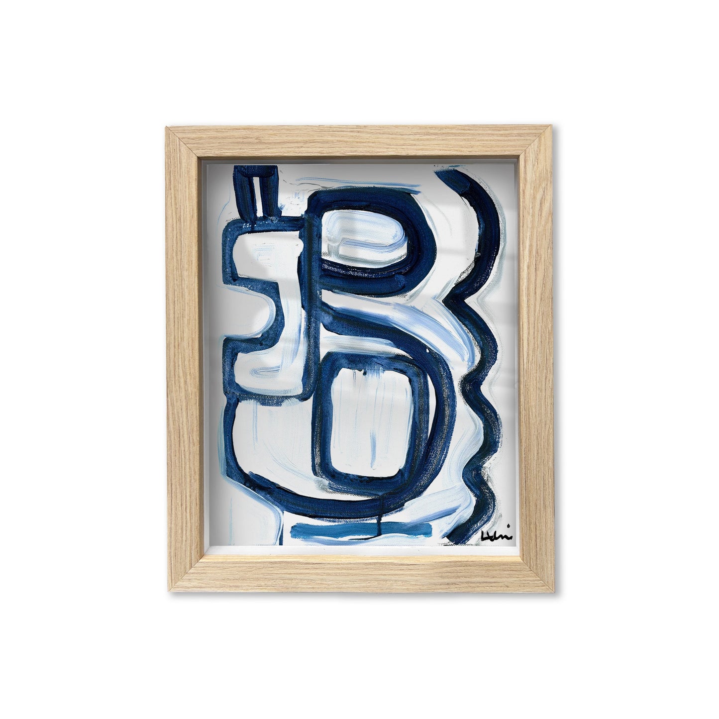 Kerri Rosenthal My Mykonos 2 Oak Shadow Box Art