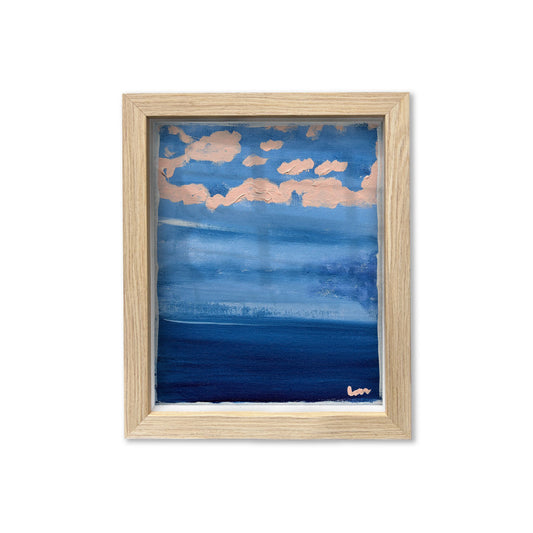 Kerri Rosenthal Mykonos Morning Oak Shadow Box Art