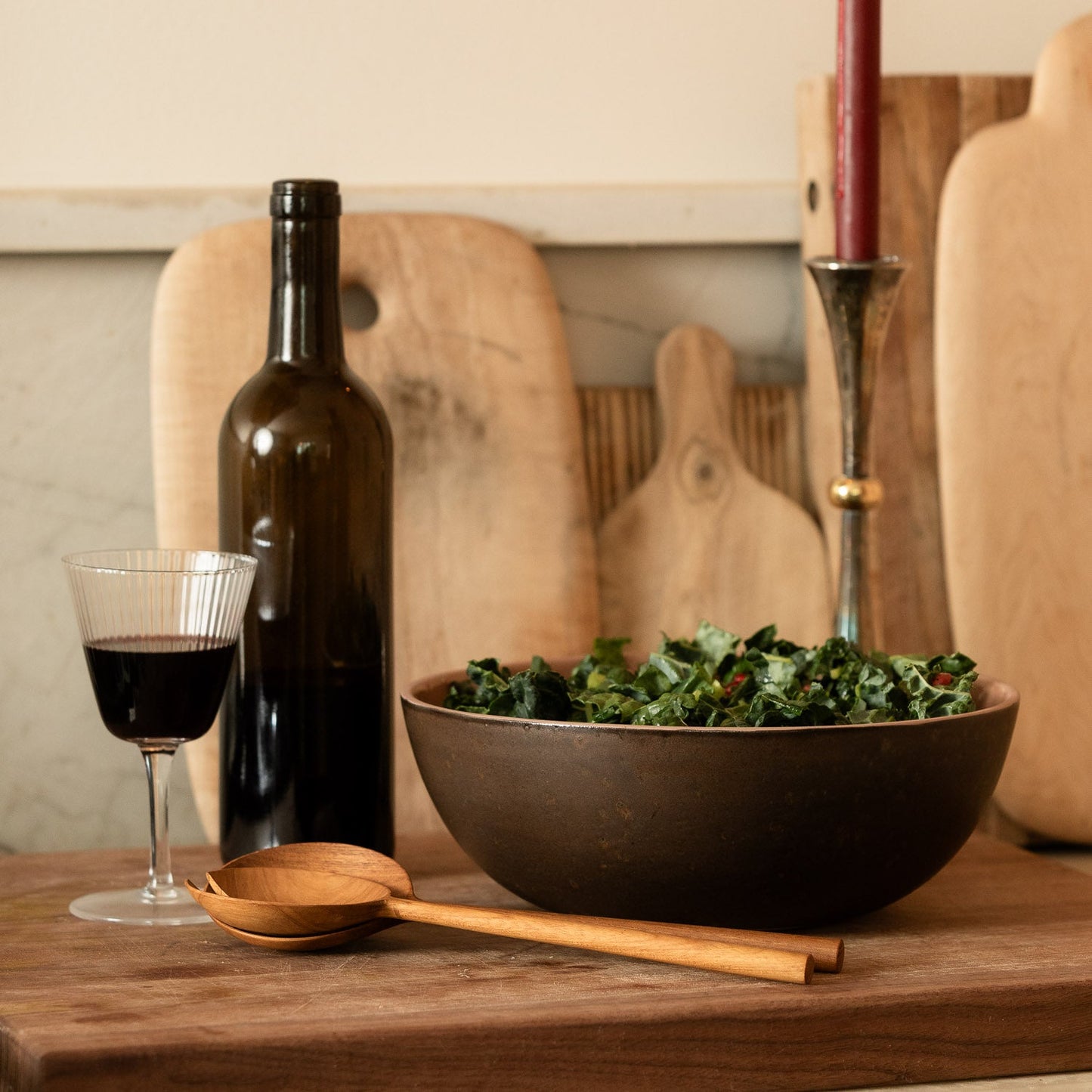 Pigeon Toe Ceramics Salad Servers Set