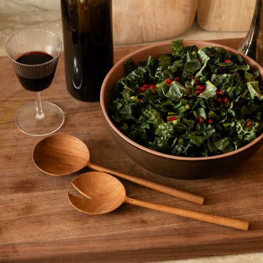 Pigeon Toe Ceramics Salad Servers Set