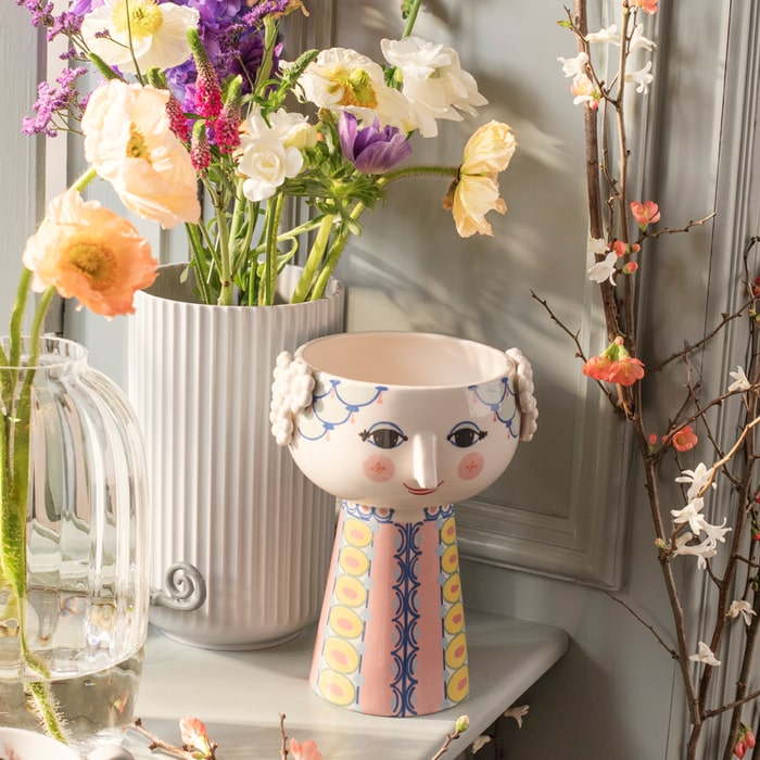 Bjørn Wiinblad Eva Vase, Pink & Blue